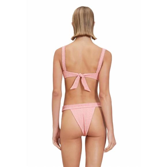 NEW DEVON WINDSOR pia bikini bottom in pink tweed - Picture 2 of 2
